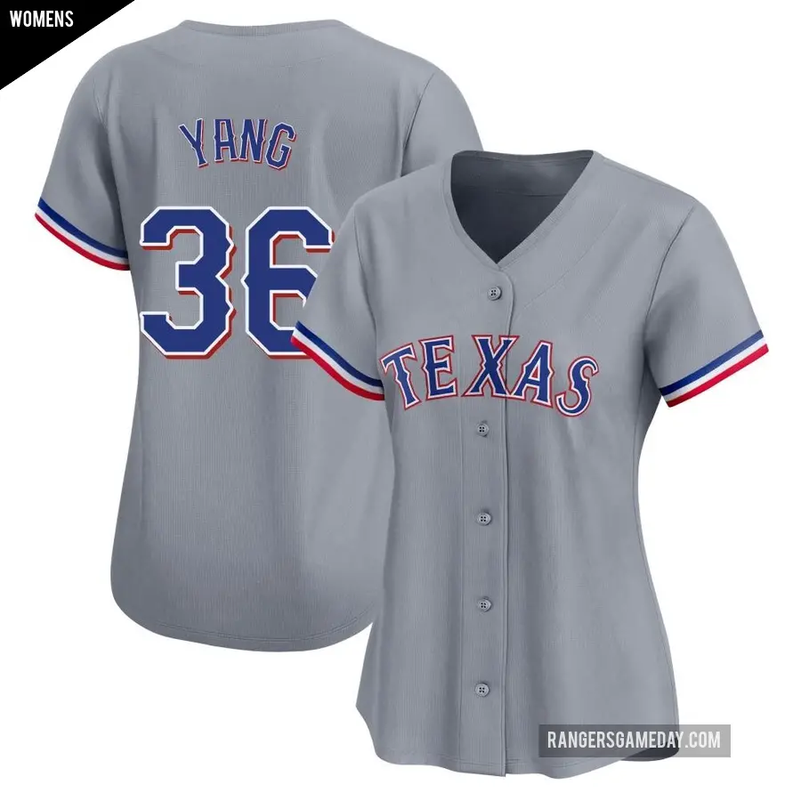 Women's Texas Rangers ＃36 Hyeon-Jong Yang Limited Gray Away Jersey